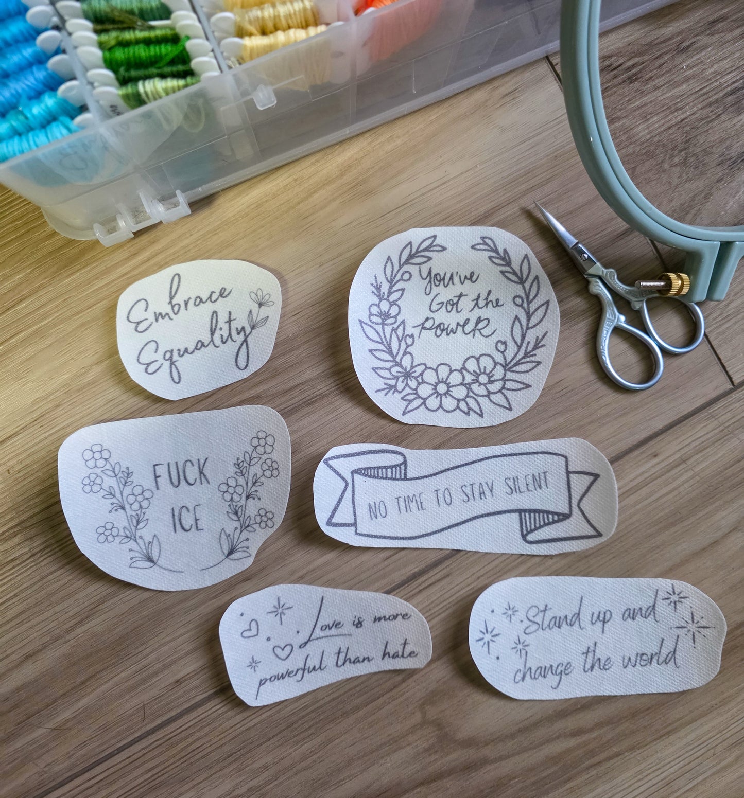 Equality and Activism Stick and Stitch Embroidery Patterns: Feminist and Pro Choice
