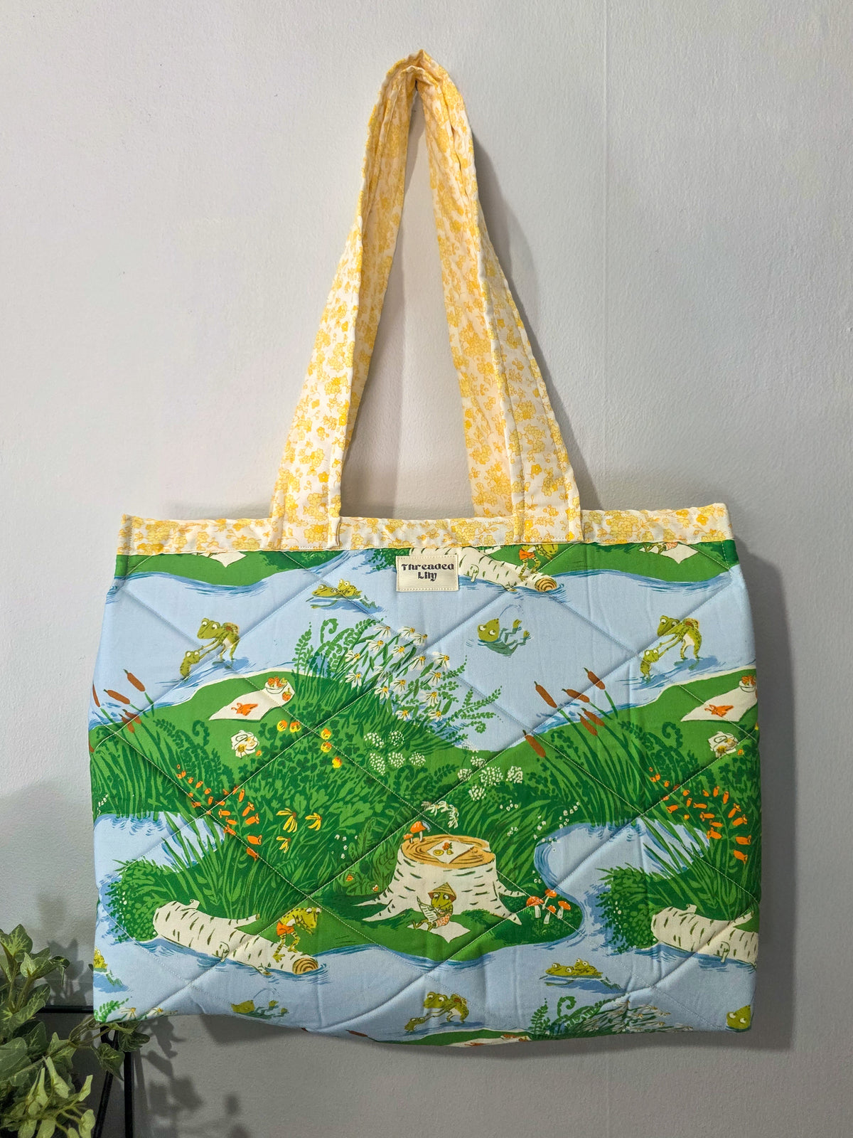 Frog Pond Quilted Tote Bag
