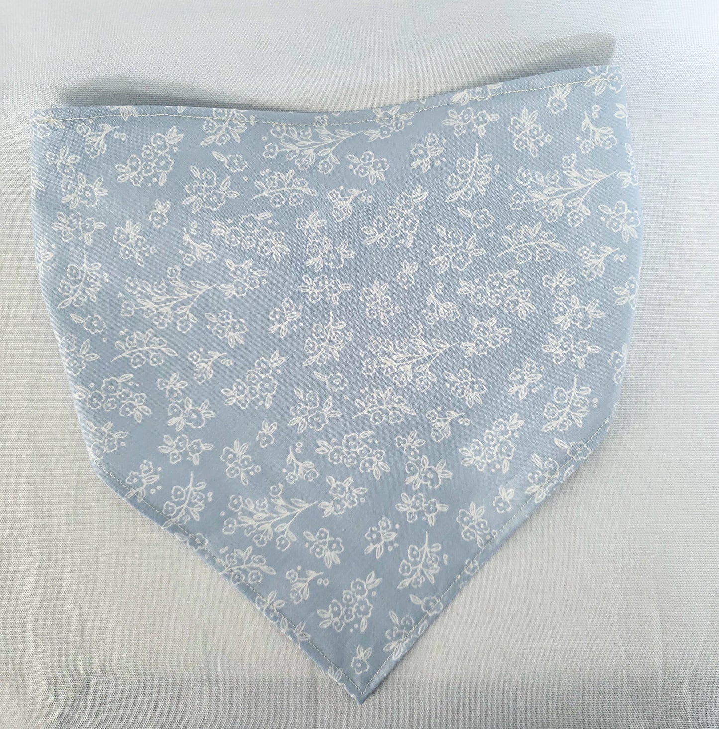 Light Blue/Periwinkle Floral Print Elastic Hair Bandana