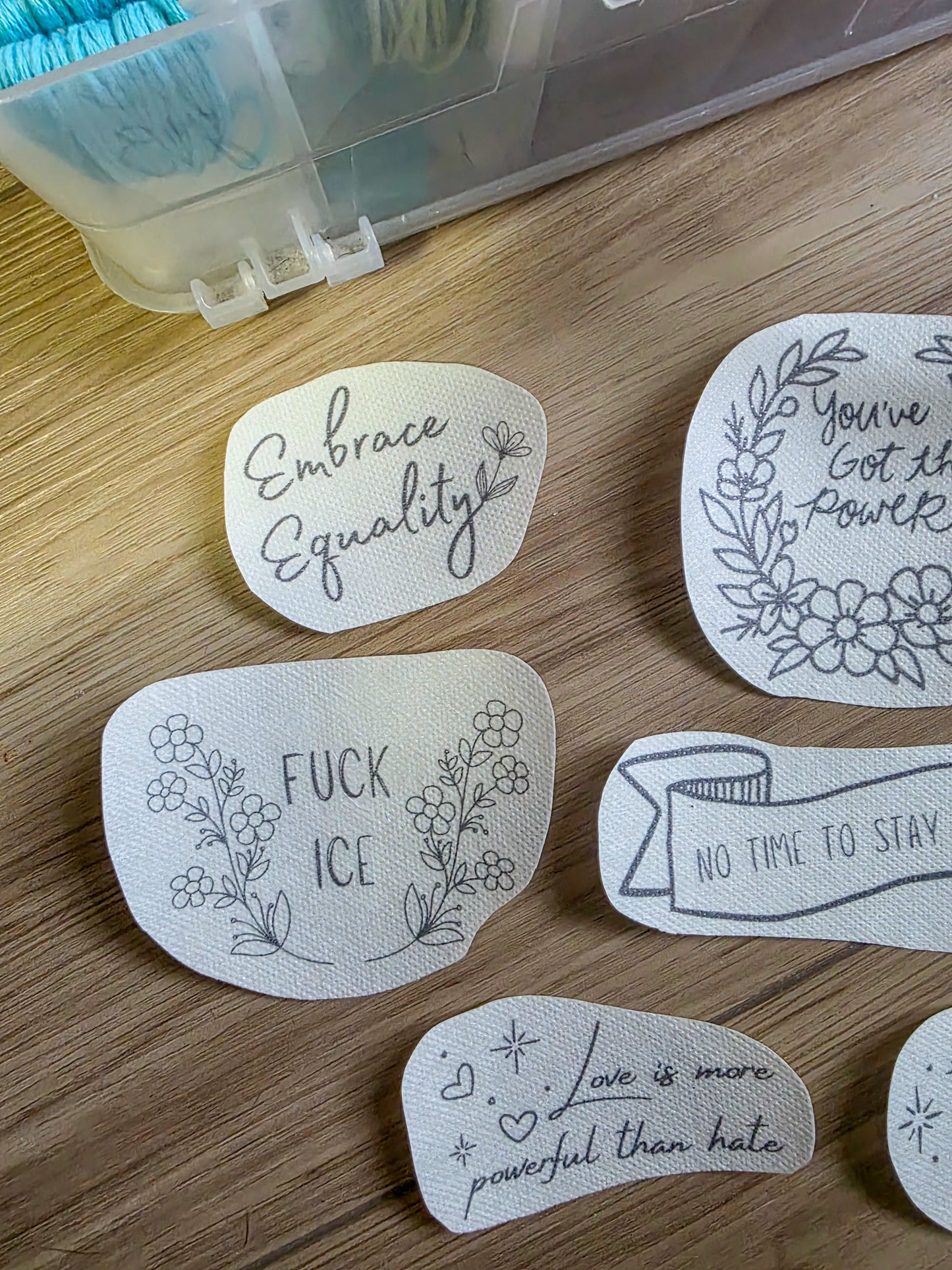 Equality and Activism Stick and Stitch Embroidery Patterns: Feminist and Pro Choice