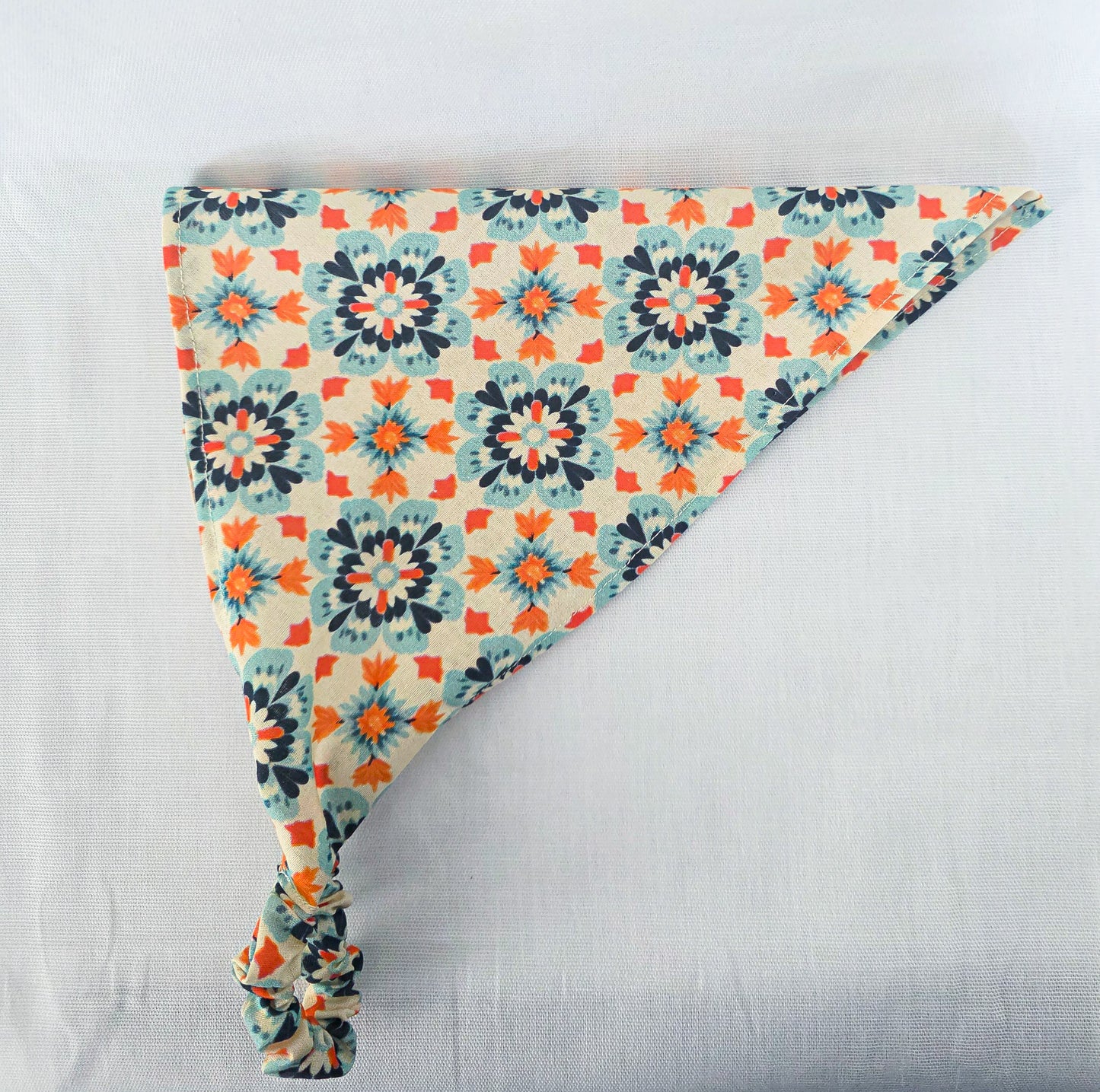 Retro Tile Inspire Print Elastic Hair Bandana