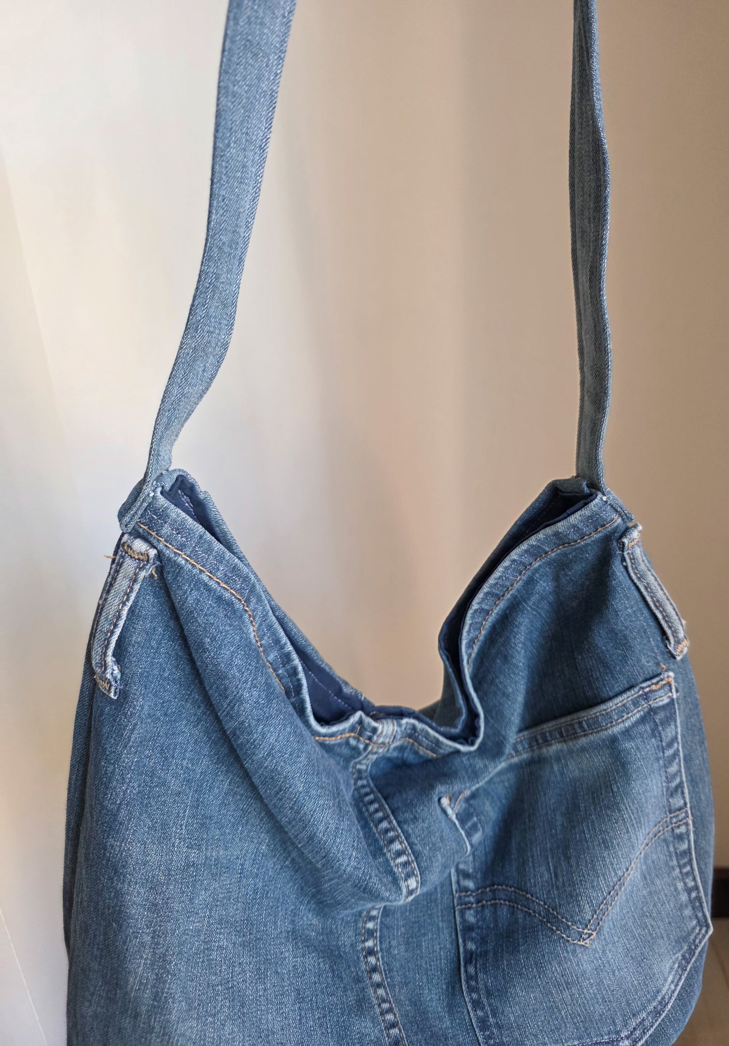 Upcycled Jean Shoulder Bag